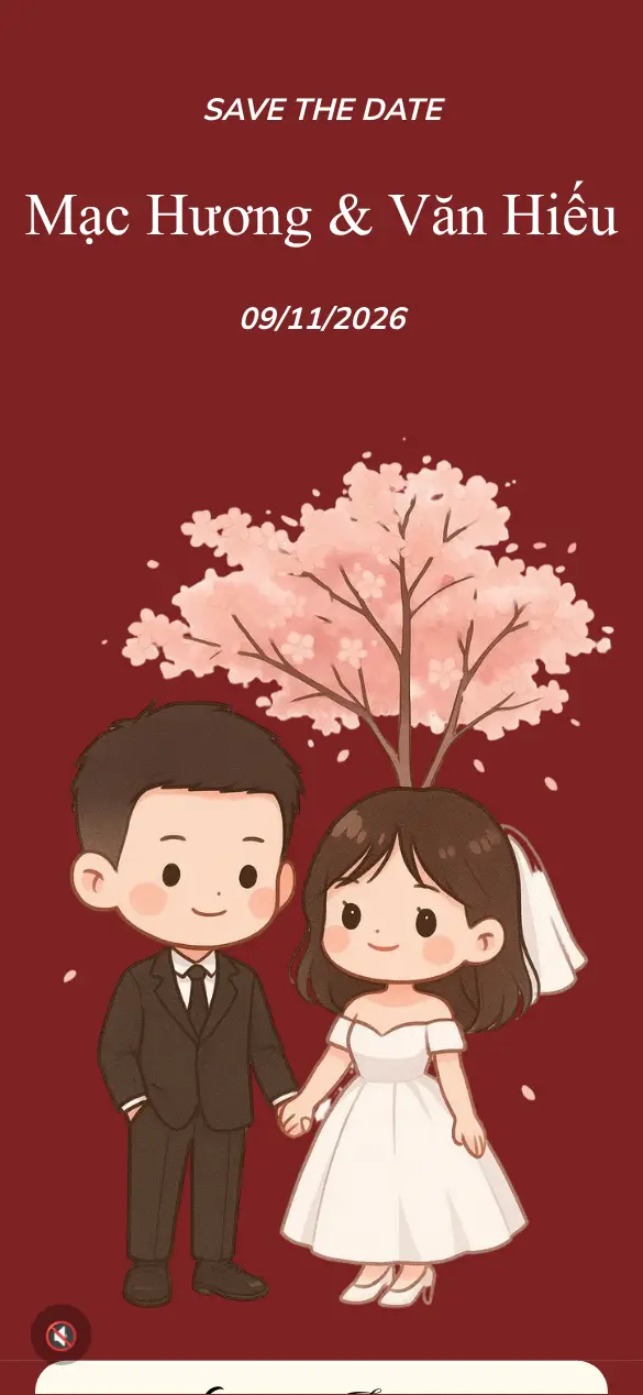 Mẫu không ảnh chibi đỏ